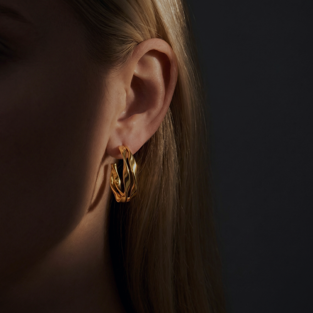 Spiral Luxe Hoops