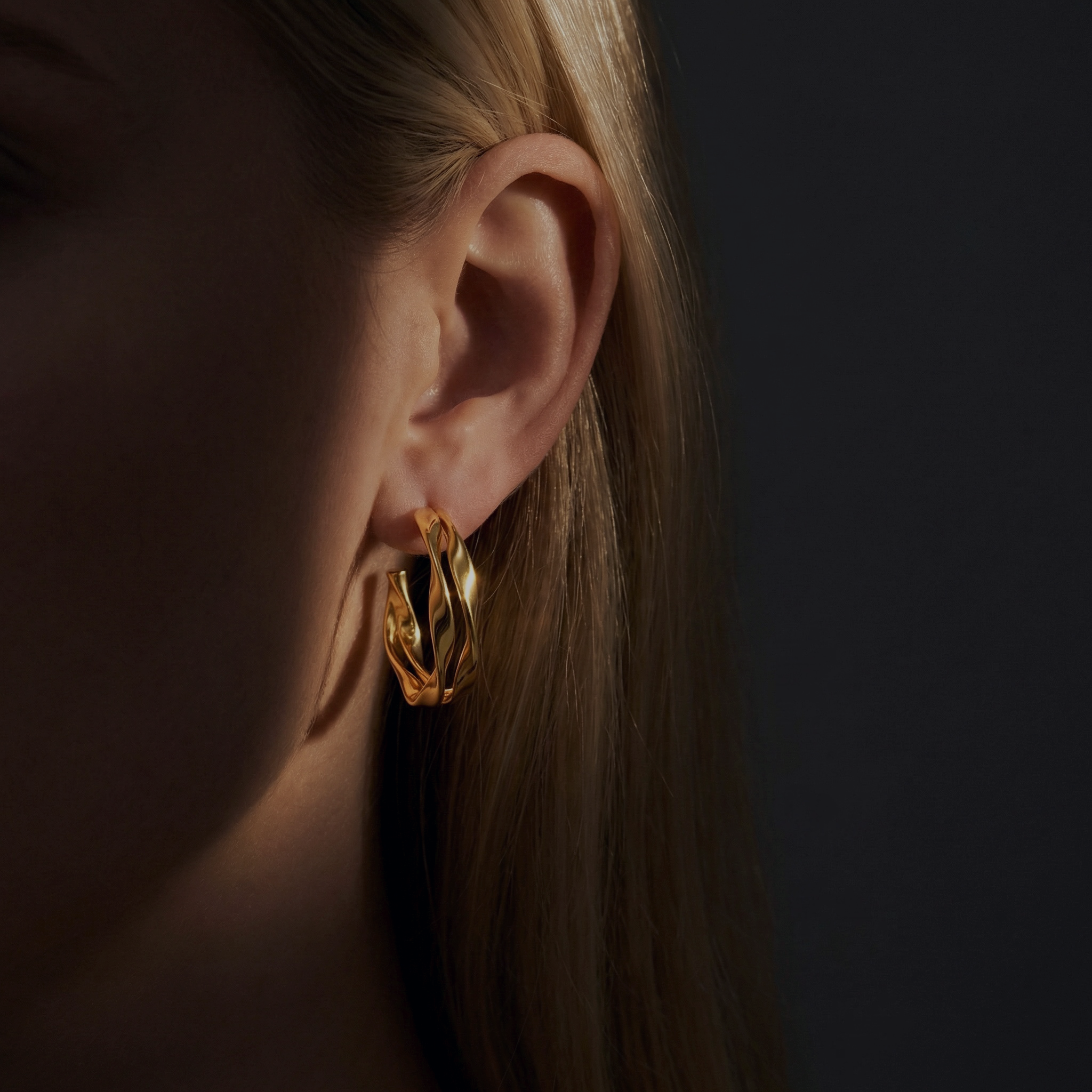 Spiral Luxe Hoops